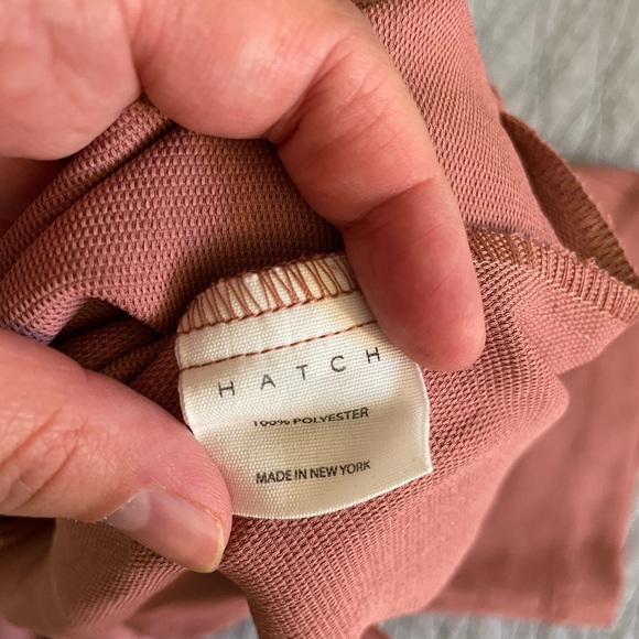 Hatch Rose Pink Maternity V Neck Short Sleeve Zipper Pocket Jumpsuit Size 1, S - Picture 7 of 8